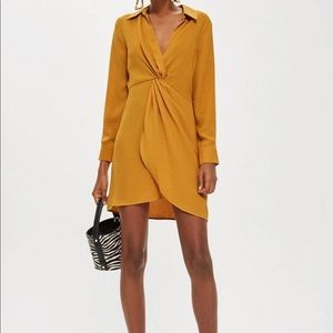 Pre-owned Topshop Twisted Mustard. Size 14